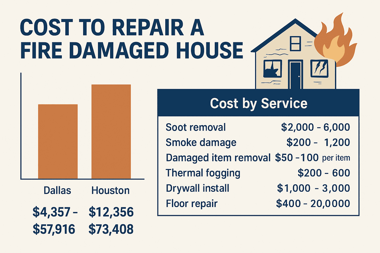 Cost To Repair A Fire Damaged House