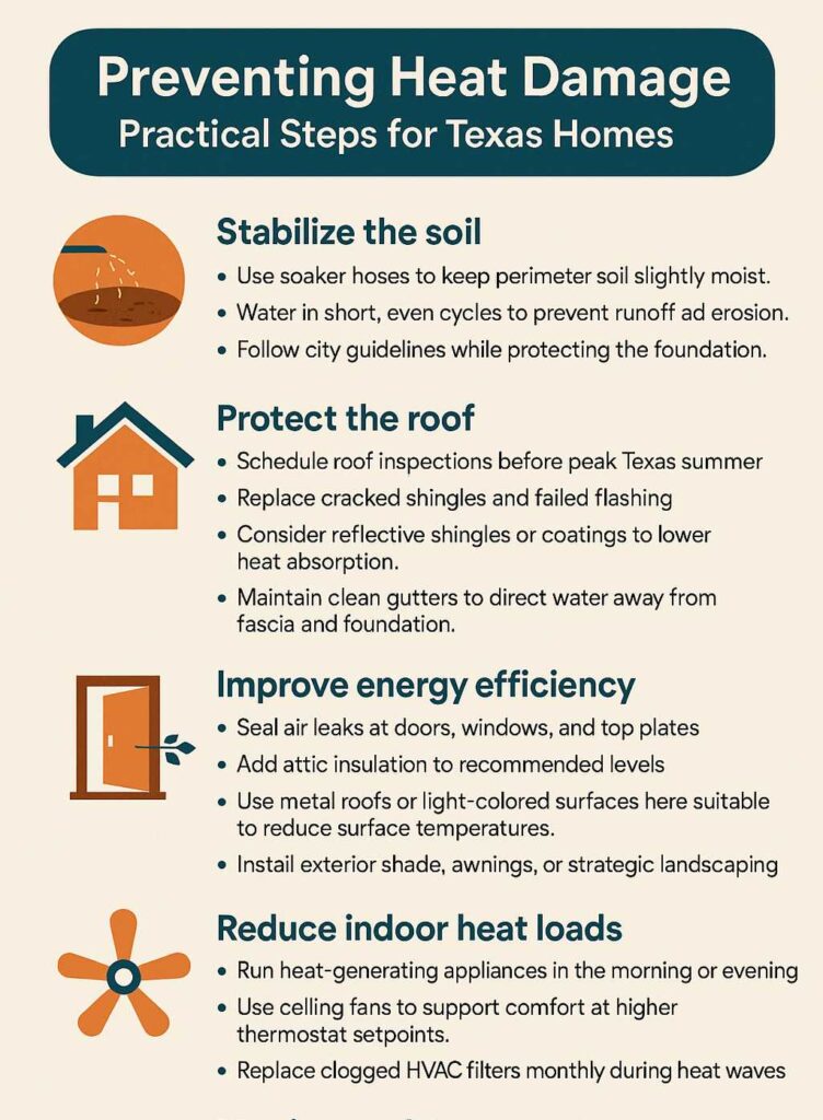 infographic for preventing heat damage in Texas homes (1)