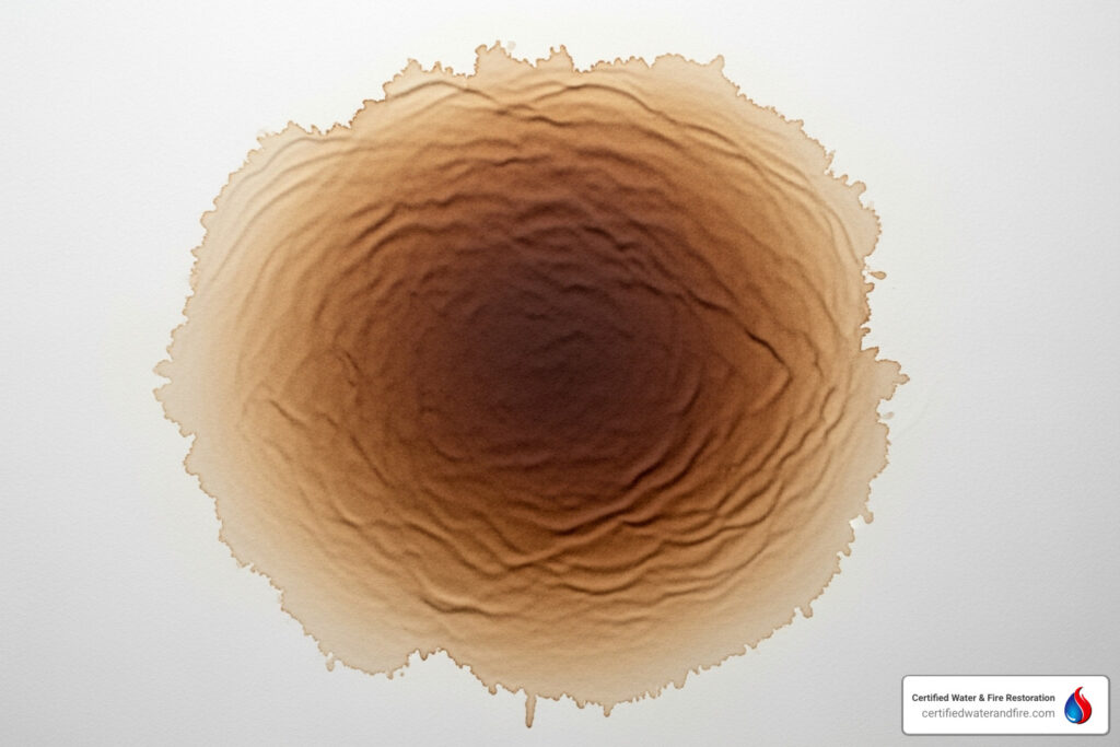 clean water damaged ceiling