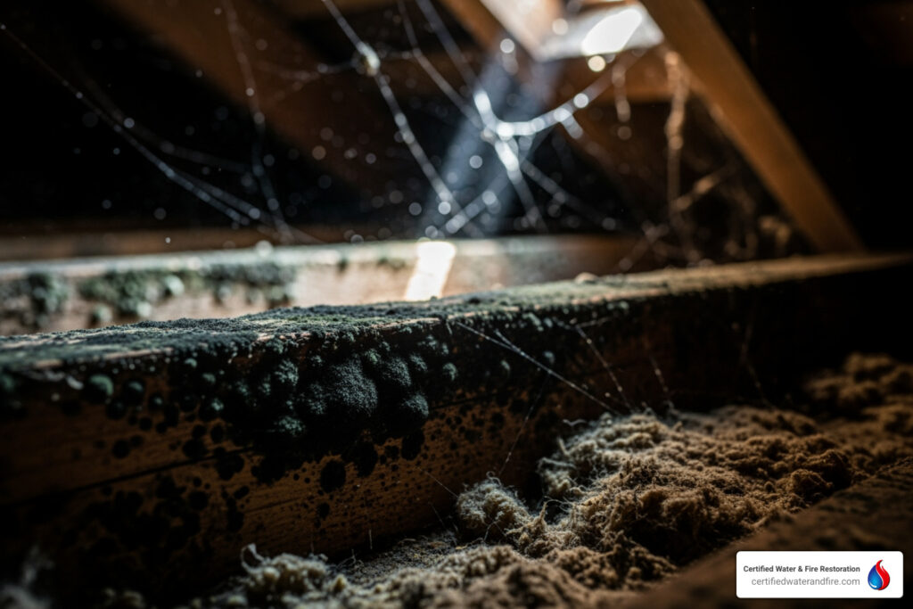 Attic mold removal of black mold